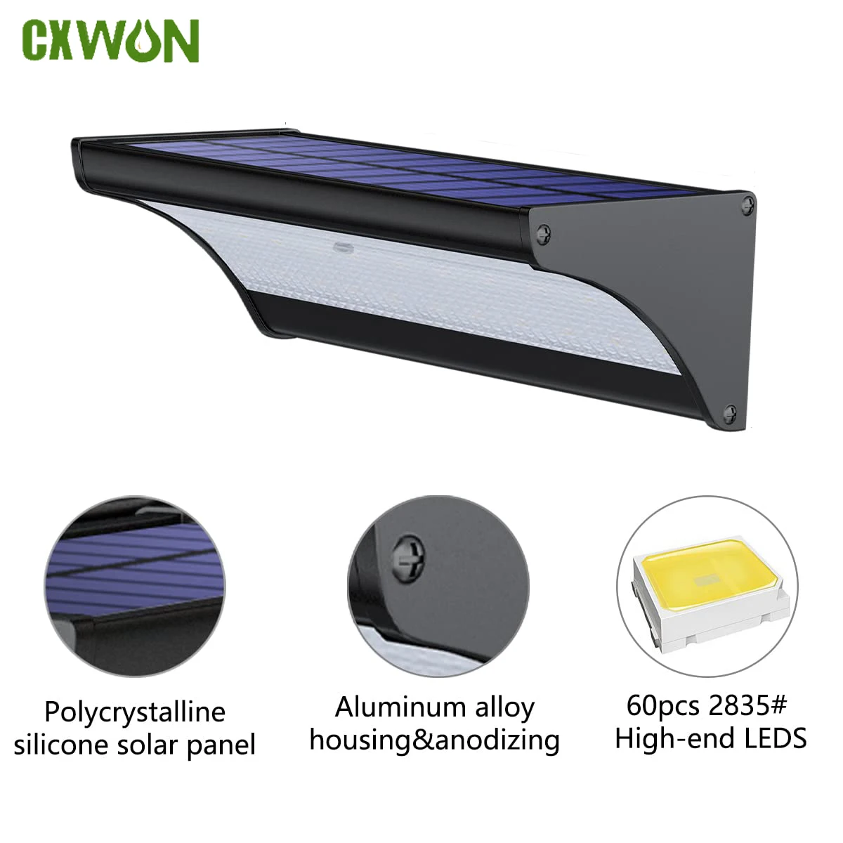 Outdoor Power Outlet Weatherproof - 60/48Led 屋外ソーラーウォールライトソーラーフラッドライトモーションセンサー防水壁ランプ金属ハウジング 1100LM 庭の照明用