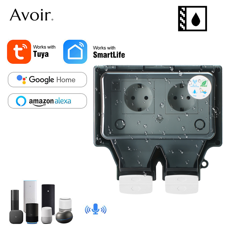 Outdoor Power Socket Cover - Savortuya-電気壁コンセント,防水,wifiとEU規格,防雨