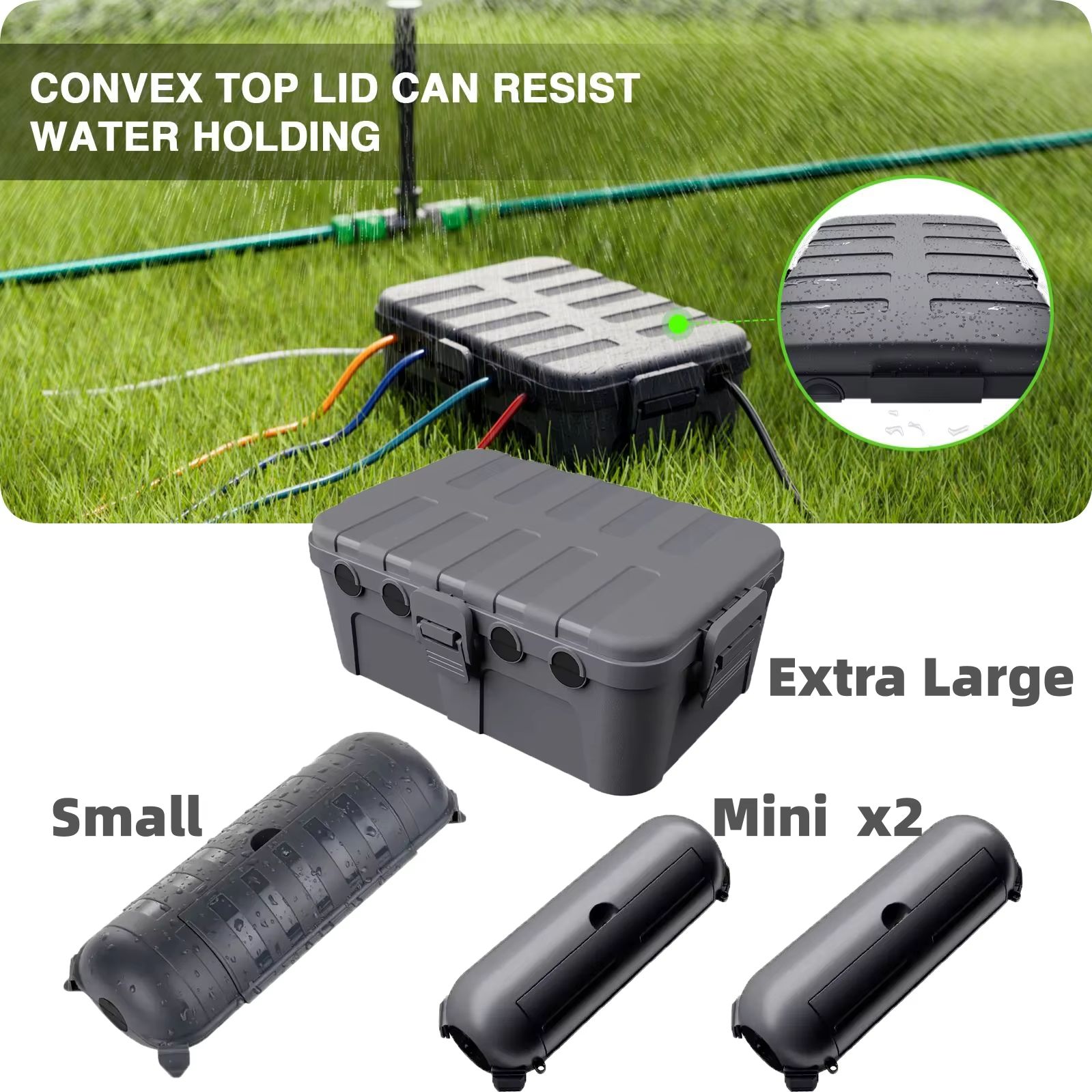 Outdoor Power Socket Cover - 大型耐候性屋外電気ボックスケーブルカバー、延長ケーブル、電源タップ、アングルプラグ、ホリデー照明の保護用