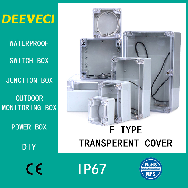 Outdoor Power Junction - 透明防水屋外エンクロージャプラスチックボックス電子プロジェクトケース計器電気ボックスジャンクションボックスハウジング