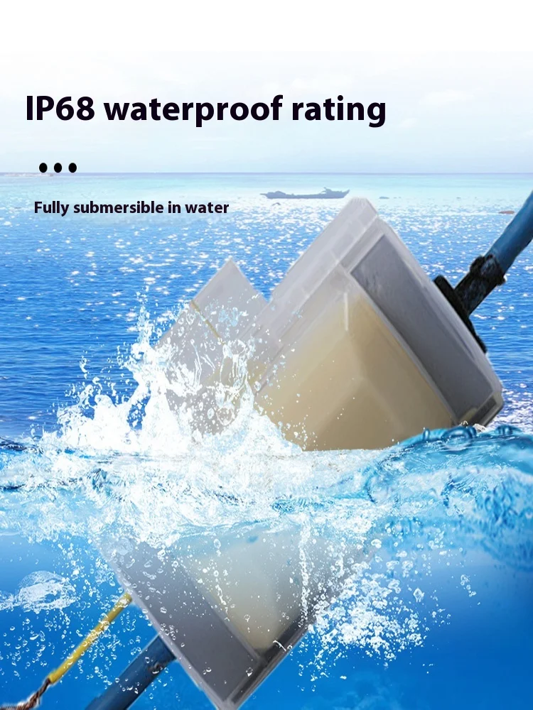 Outdoor Power Outlet Box - 屋外水中ポンプケーブルコネクタ IP68 防水 3 方向接着剤注入保護ボックス電気配線用ジャンクションボックス