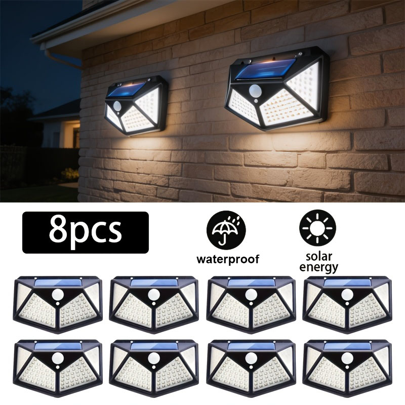 Outdoor Power Outlet Weatherproof - 1~8個 100LEDソーラーライト 270個付き ° 広角モーションセンサー3モード屋外防水ソーラーウォールライト（ゲート、庭、ガレージ用）