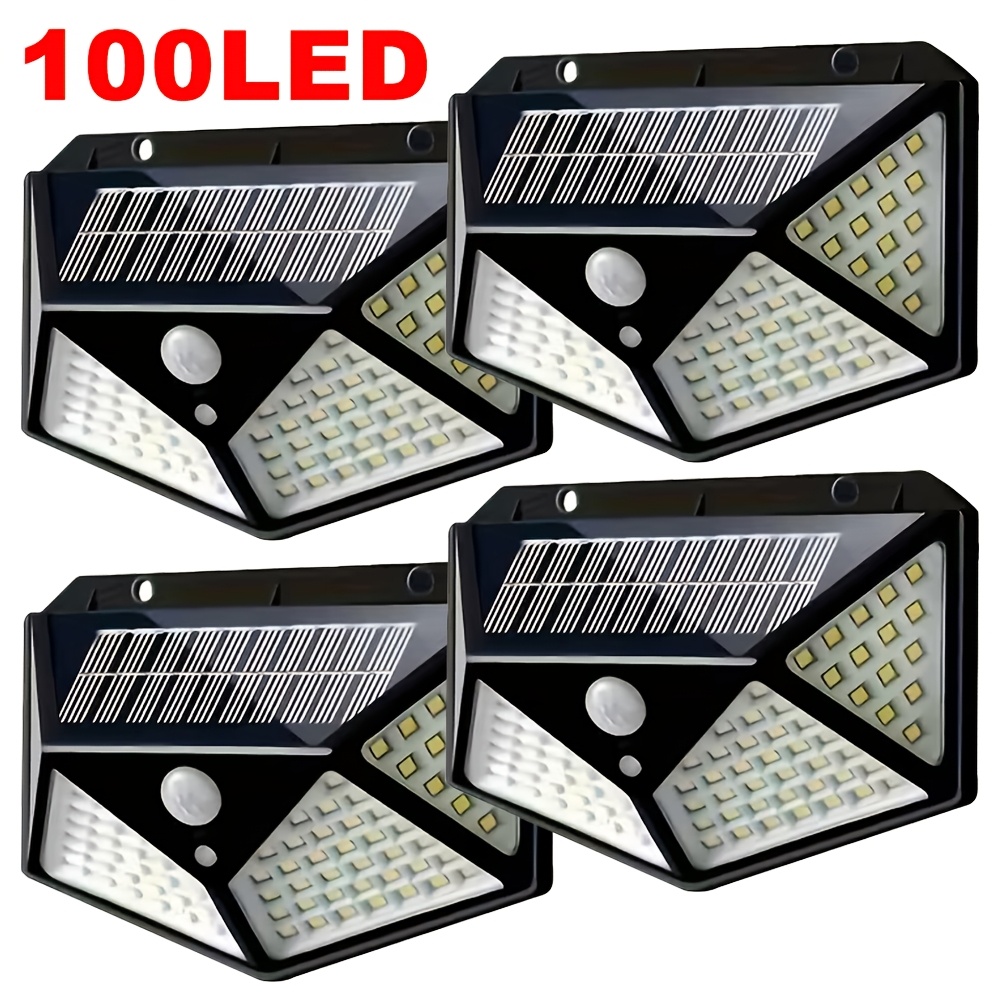 Outdoor Power Outlet Weatherproof - 100LED屋外ソーラーガーデンライト、屋外モーションセンサーライト、防水ソーラーウォールランプ（庭、フェンス、庭園、通路、階段用）