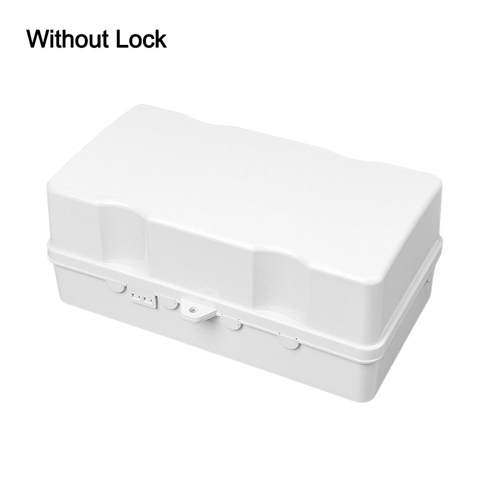 Outdoor Power Outlet Weatherproof - ポータブルプラスチックプラグボックス盗難防止耐候性ケーブル管理ボックス防水保護コンセント電源ストリップ収納ボックス屋外