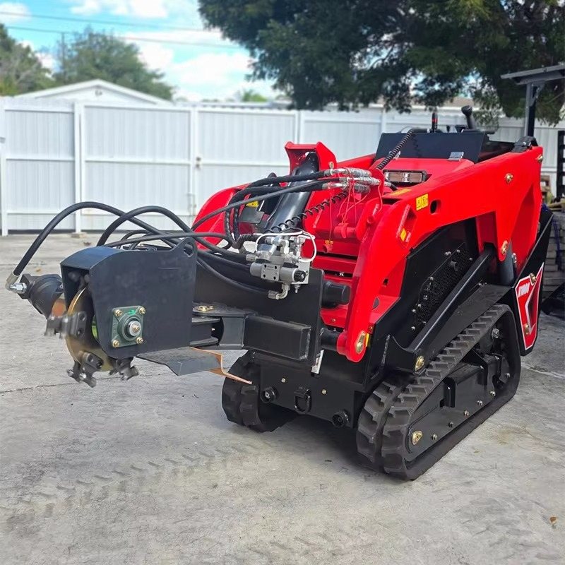 Stump Grinder Attachment - ミニスキッドステアトラック式コンパクトローダー、油圧式スタンプグラインダーアタッチメント付き、販売中