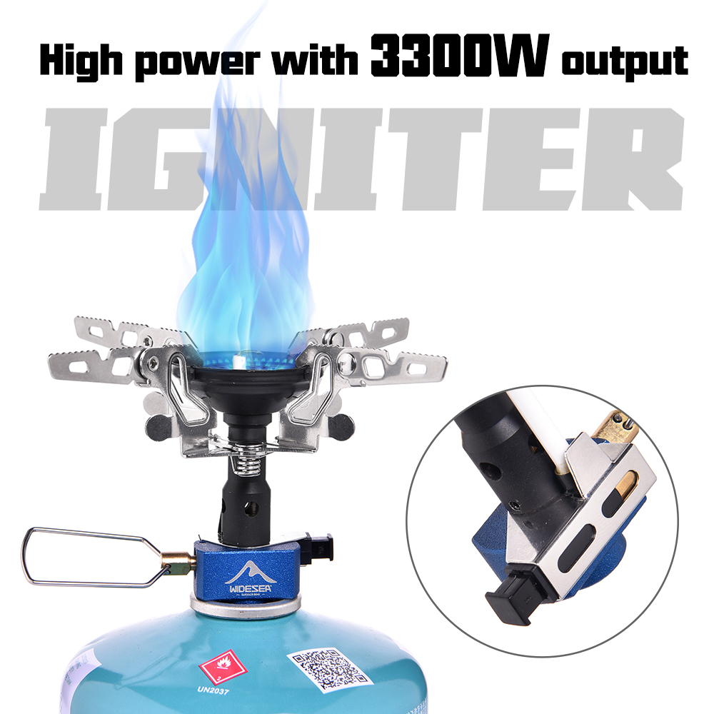 Outdoor Power Burner - 屋外キャンプ用ガスバーナー アウトドアストーブ 3300W イグナイター付き キャンプ用品 ポータブル