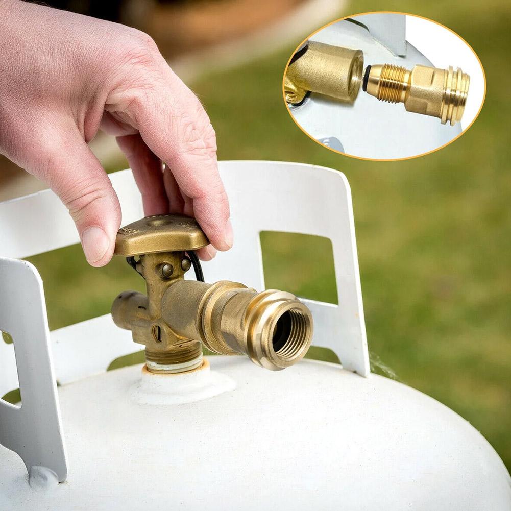 Outdoor Power Burner - プロパンLPタンクPOLサービスバルブからQCCアウトレット真鍮アダプター、キャンプ用屋外ガスコネクター、プロパン充填およびガスストーブ用