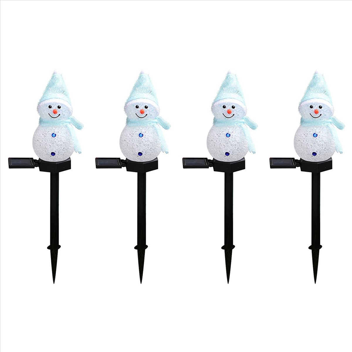 N84R 4X スノーマンソーラーライトクリスマス太陽光発電 - Outdoor Power For Xmas Lights のレビューと価格