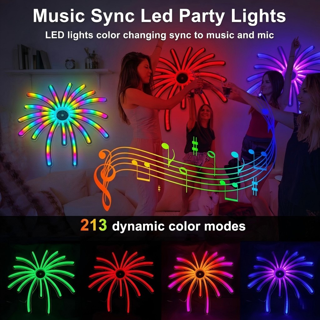 RGB花火ネオンサインLEDライトUSB電源カラフルナイトラ - Outdoor Power For Xmas Lights のレビューと価格
