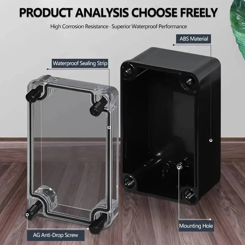2 個透明カバー防水ジャンクションボックス黒プラスチック端子 - Outdoor Power Junction のレビューと価格