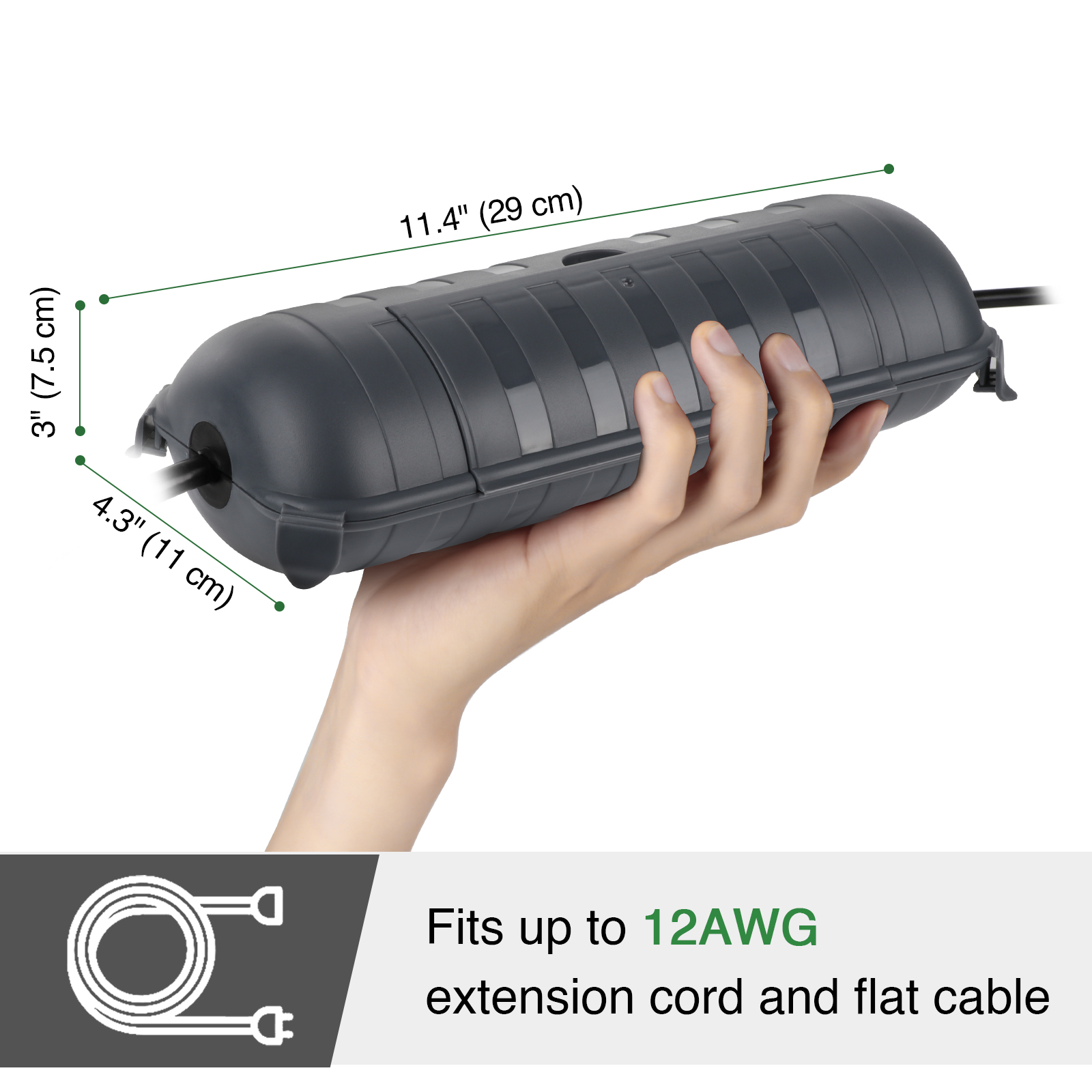 大型耐候性屋外電気ボックスケーブルカバー、延長ケーブル、電源 - Outdoor Power Socket Cover のレビューと価格