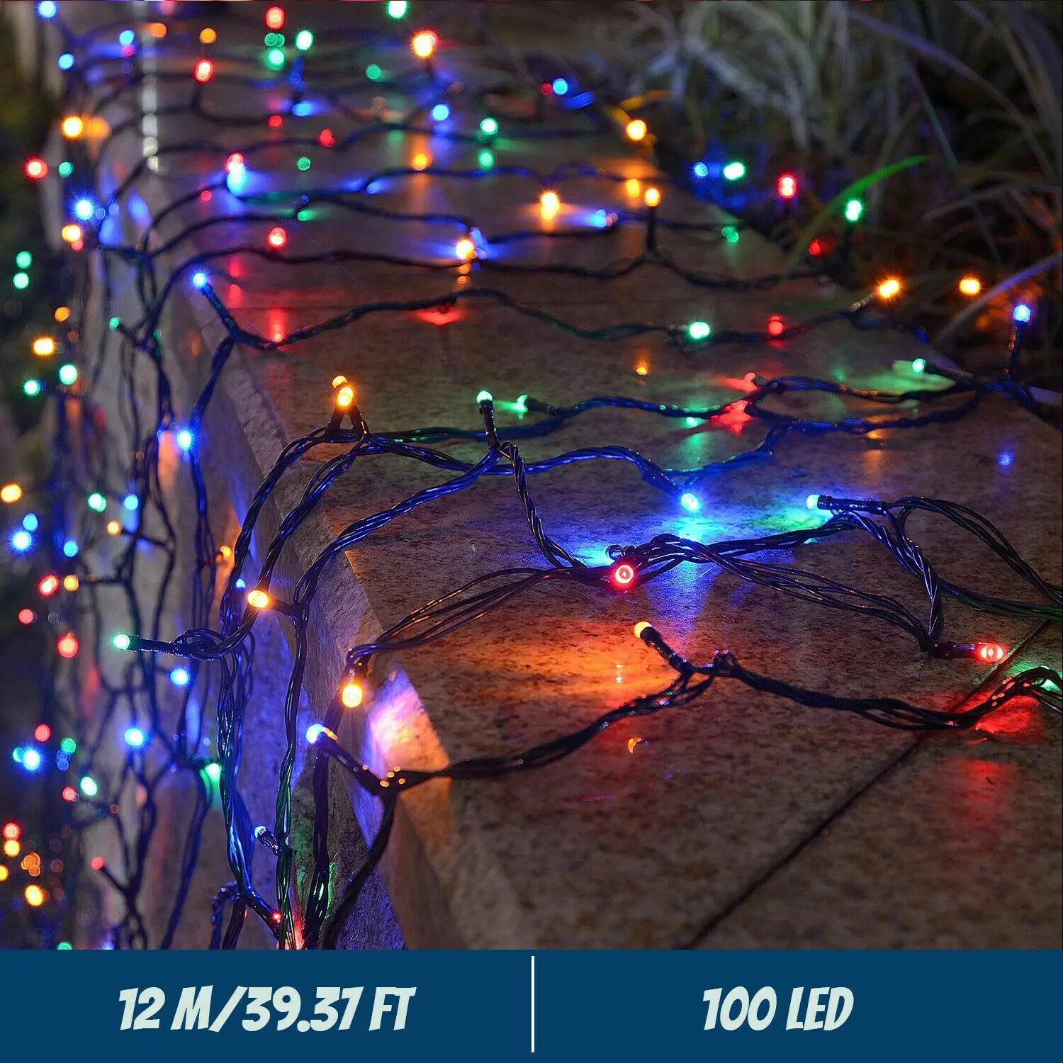 5M-32M LED ソーラーストリングライト 300LED - Outdoor Power For Xmas Lights のレビューと価格