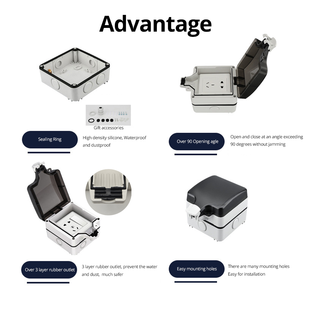 Wallpad IP66 防塵防水屋外ボックス壁スイッチとソ - Outdoor Power Outlet Weatherproof のレビューと価格