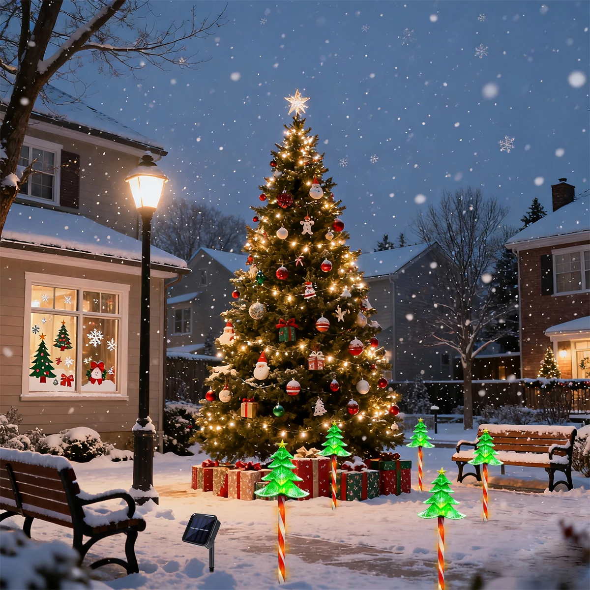 ポップ5個セットLEDクリスマスツリー装飾ステークライトソー - Outdoor Power For Xmas Lights のレビューと価格
