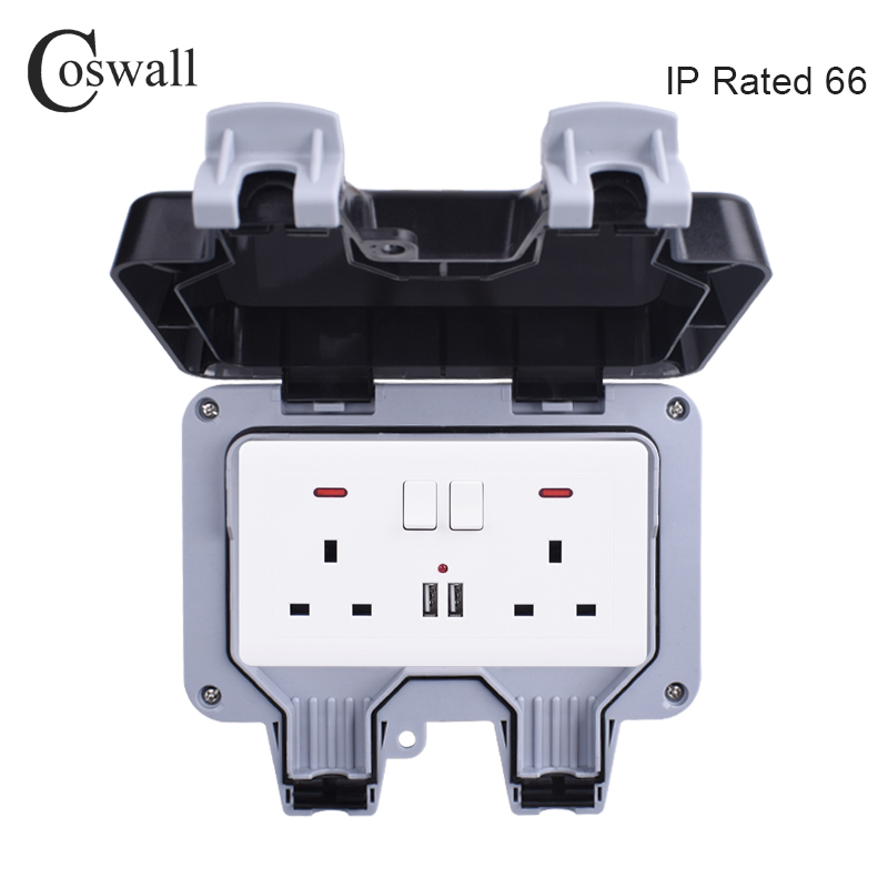 Coswall-スイッチコンセントip66,防水,耐候性,屋 - Outdoor Power Outlet Box のレビューと価格