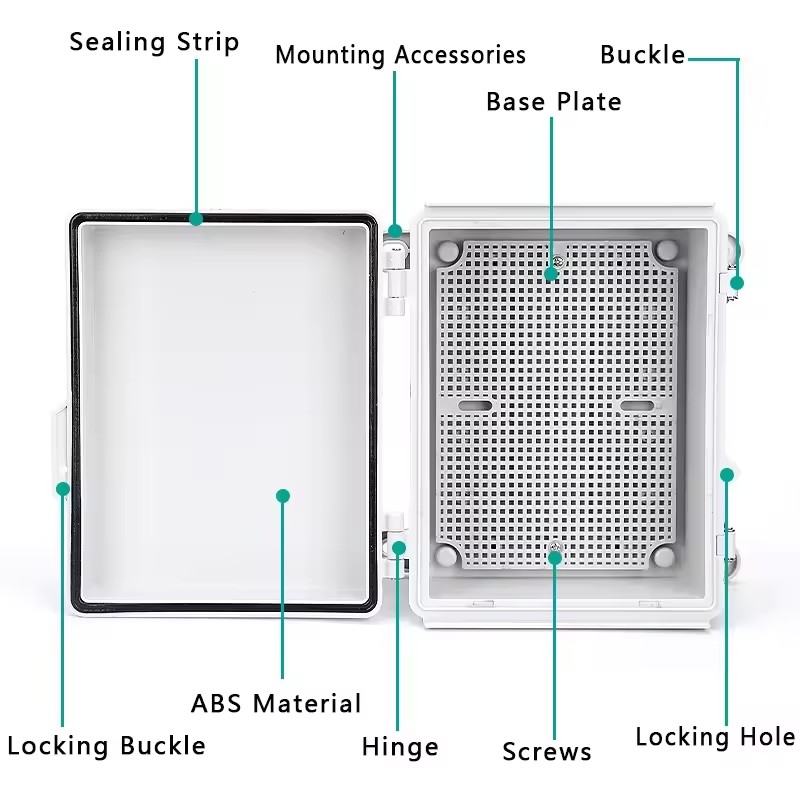 IP66電気プラスチックエンクロージャーABS電源ジャンクシ - Outdoor Power Junction のレビューと価格