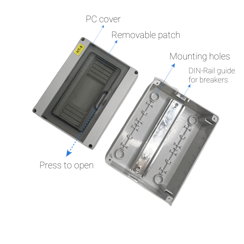 IP65 配電ボックス DC ブレーカー用 HT-2-24W - Outdoor Power Junction のレビューと価格