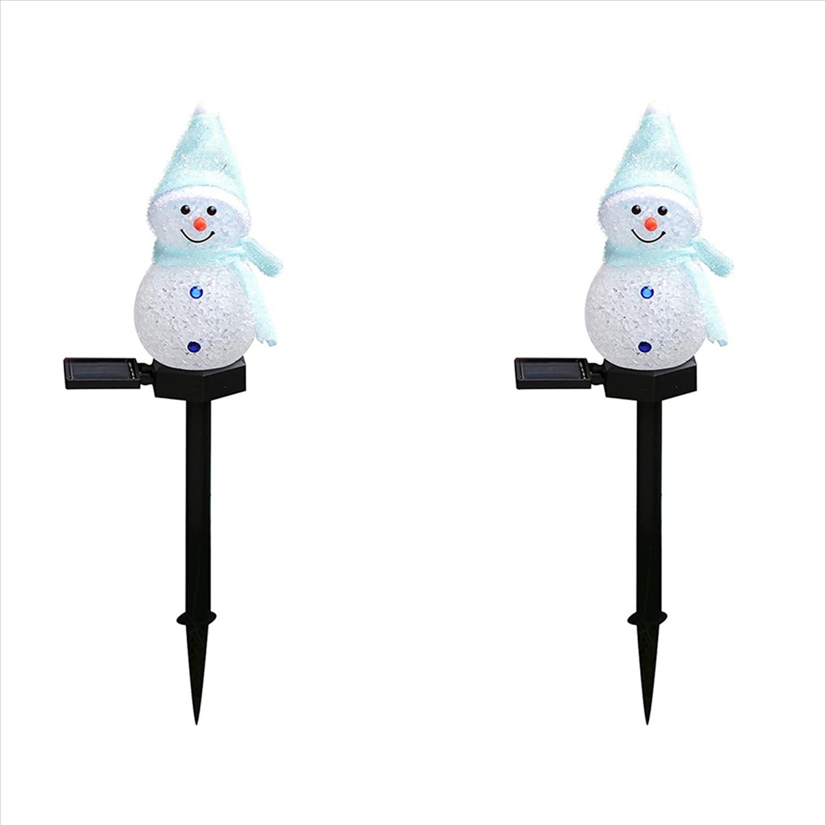 AA81-2X スノーマンソーラーライト クリスマスソーラー - Outdoor Power For Xmas Lights のレビューと価格