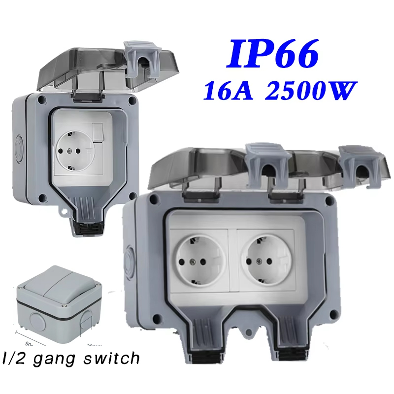 EU KR 屋外壁防水ソケット 16A コンセント韓国電力  - Outdoor Power Outlet Weatherproof のレビューと価格