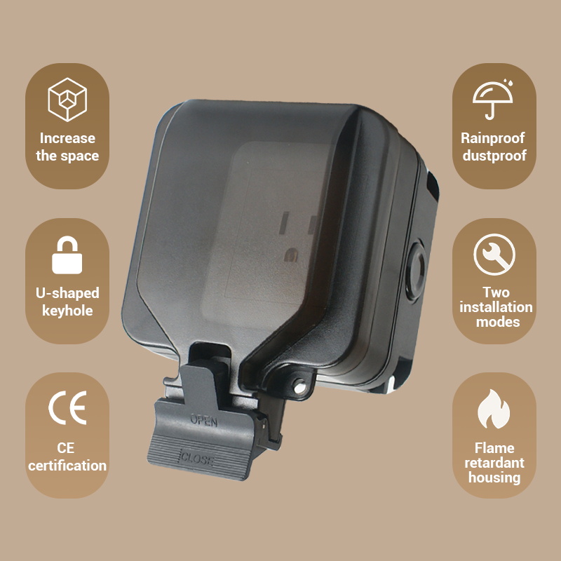 Avoir IP66 壁防水ソケットシングルボックスコンセン - Outdoor Power Outlet Box のレビューと価格
