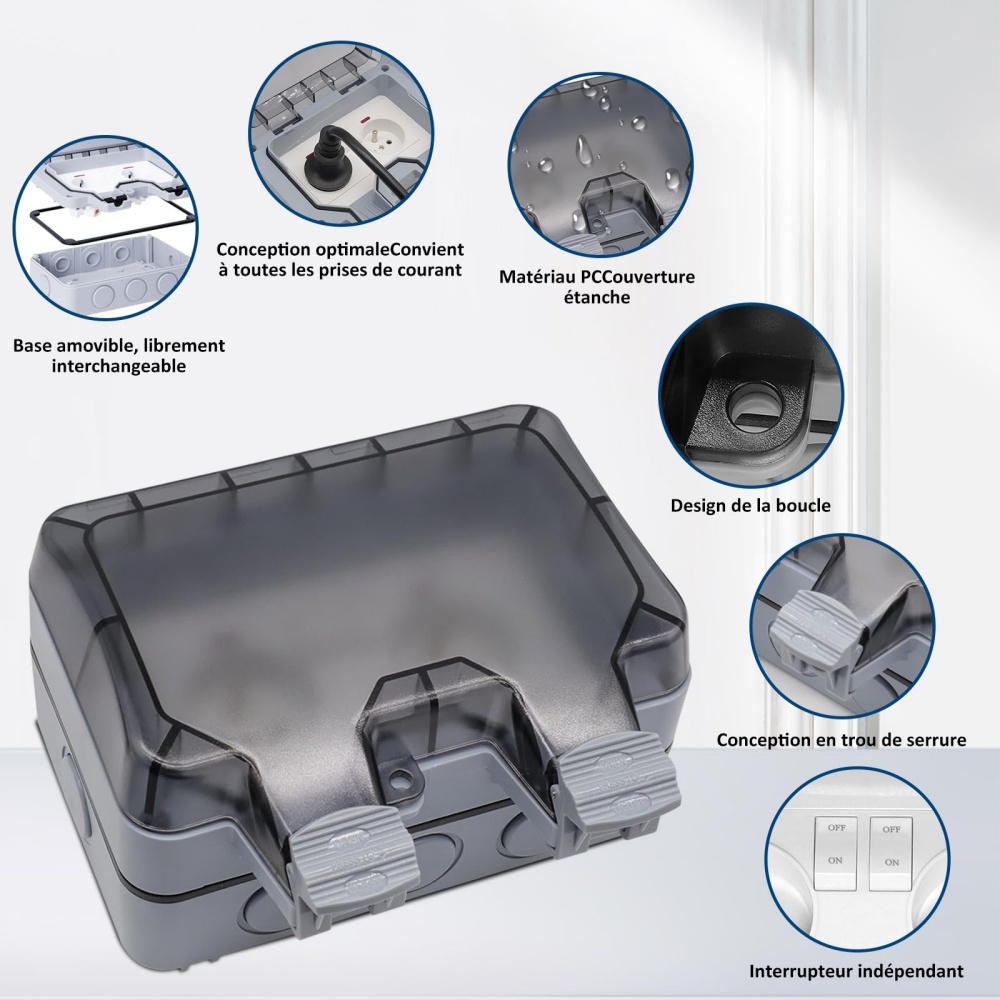 EIOMR フランス IP66 耐候性屋外コンセント、USB - Outdoor Power Outlet Weatherproof のレビューと価格