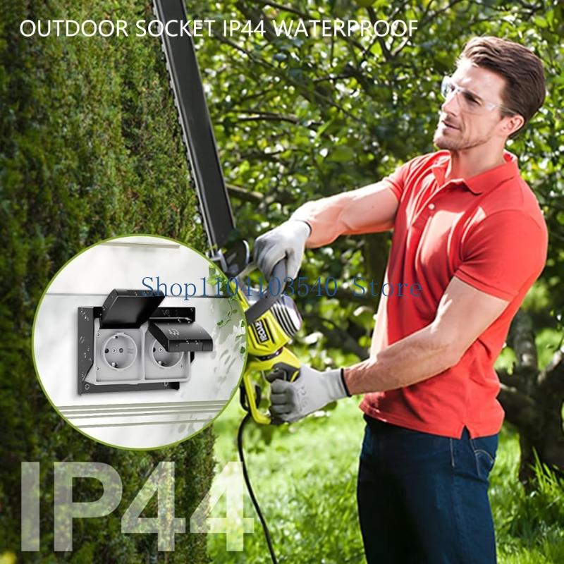 02DC電気コンセント世帯カバー屋外電源ソケット付き2ホール - Outdoor Power Socket Cover のレビューと価格