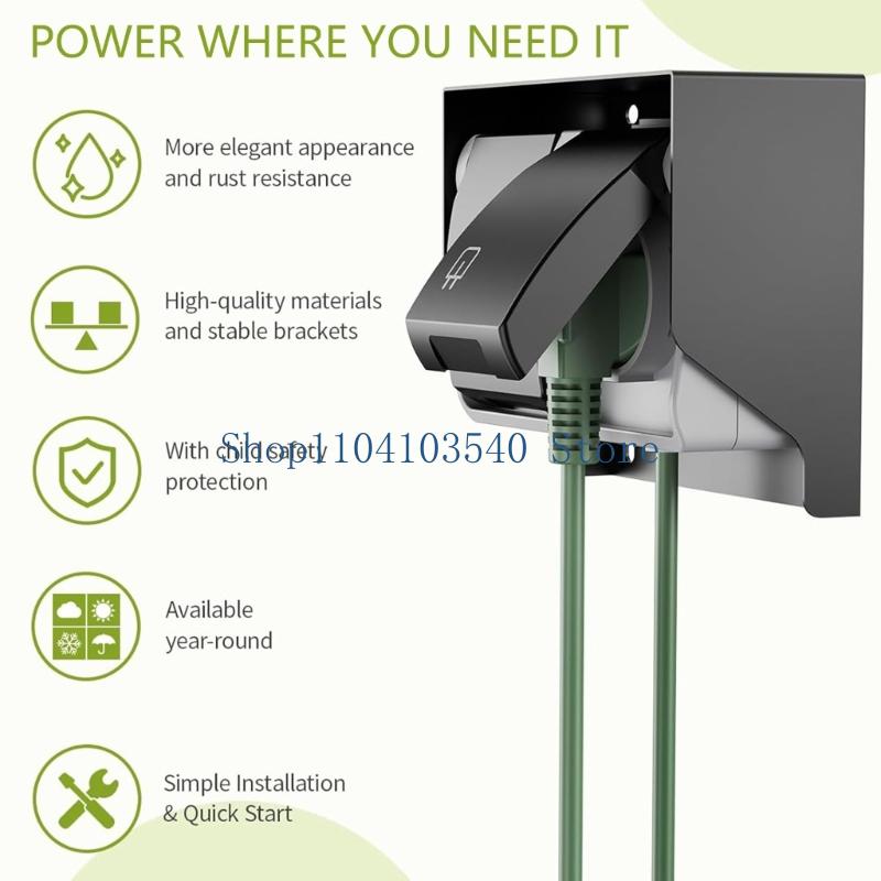 02DC電気コンセント世帯カバー屋外電源ソケット付き2ホール - Outdoor Power Socket Cover のレビューと価格
