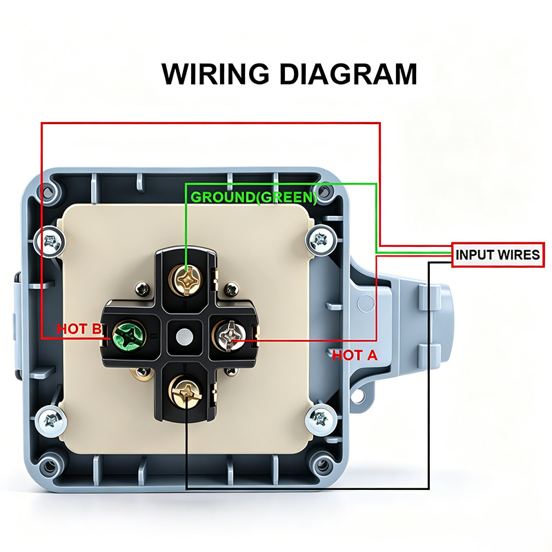 屋外電源コンセントボックス 防水IP66 50A 125v2 - Outdoor Power Outlet Box のレビューと価格