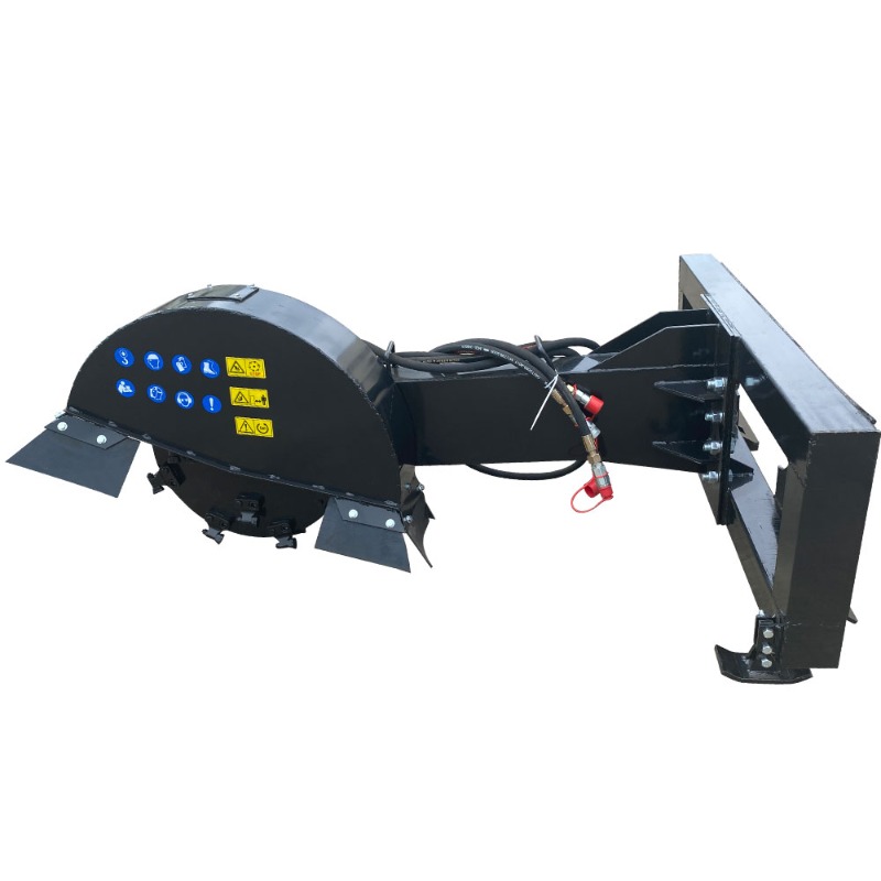スキッドステアローダーに取り付けられた大型の木の切り株除去用 - Stump Grinder Attachment のレビューと価格