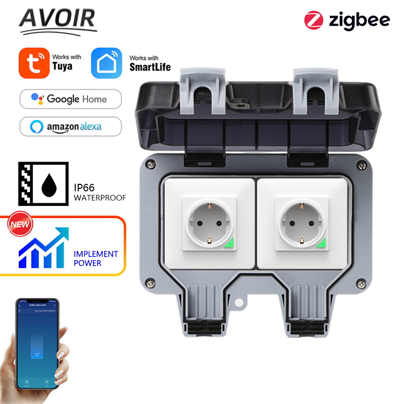Avoir Tuya Zigbee 電気ソケット IP66  - Outdoor Power Outlet Weatherproof のレビューと価格
