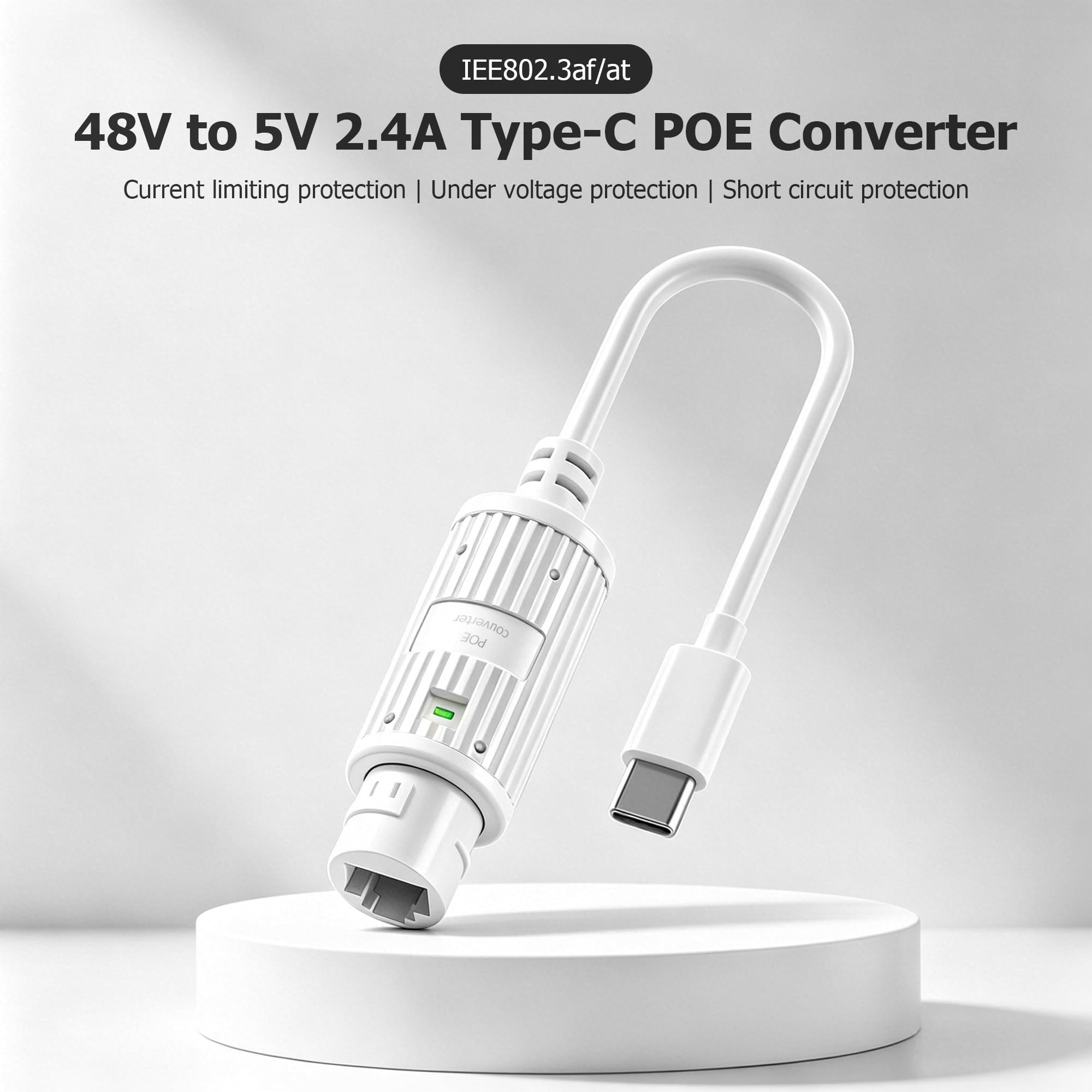 POEからUSB-Cへの電源コンバーター、屋外防水RJ45メ - Outdoor Power Adapter Usb C のレビューと価格