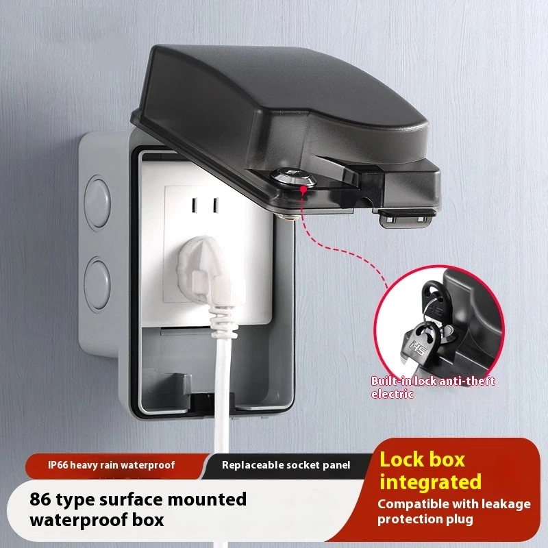 屋外防水ソケット オープンインストール型屋外防雨ボックス パ - Outdoor Power Socket Cover のレビューと価格