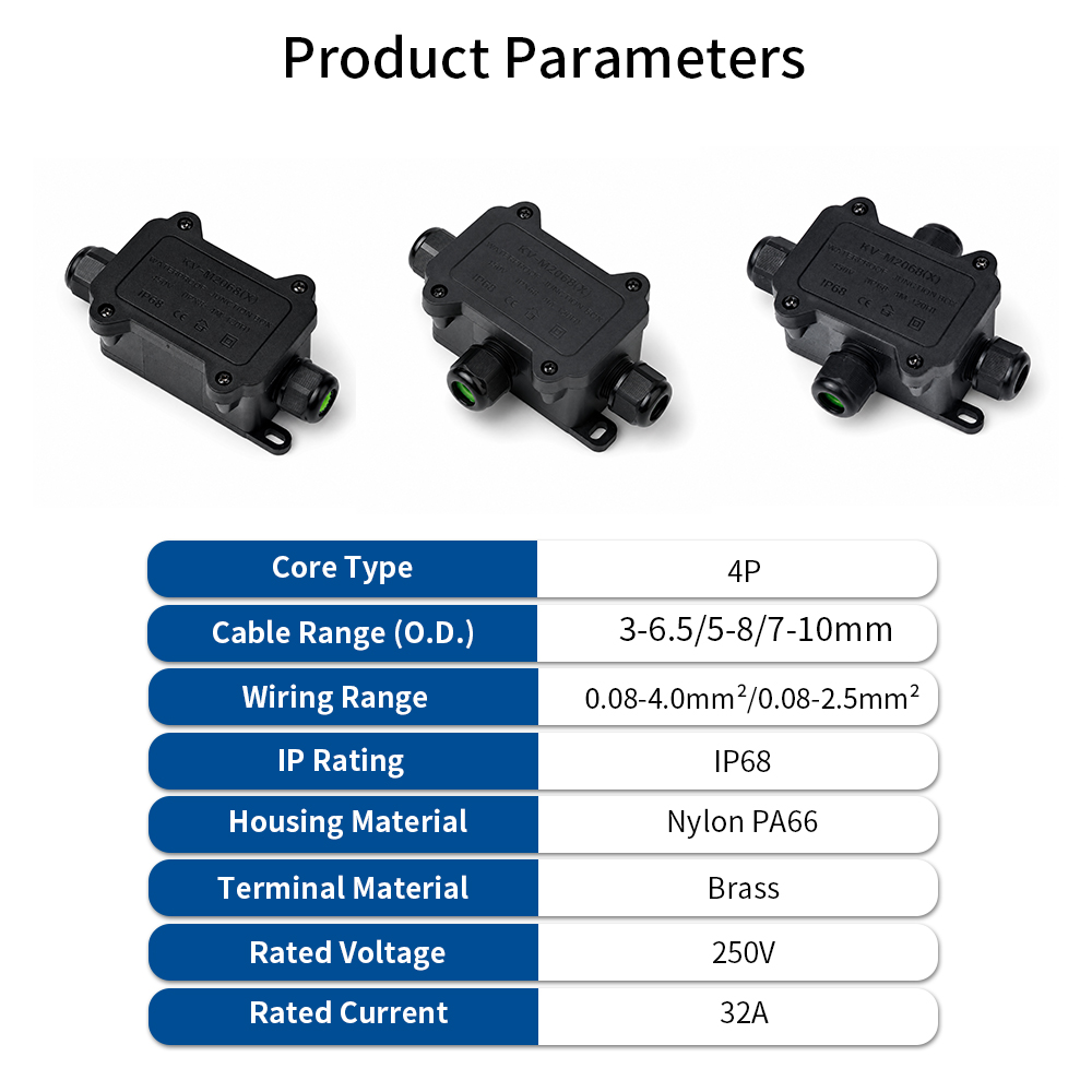 IP68防水ジャンクションボックス 2/3/4ウェイ 4極電 - Outdoor Power Outlet Box のレビューと価格