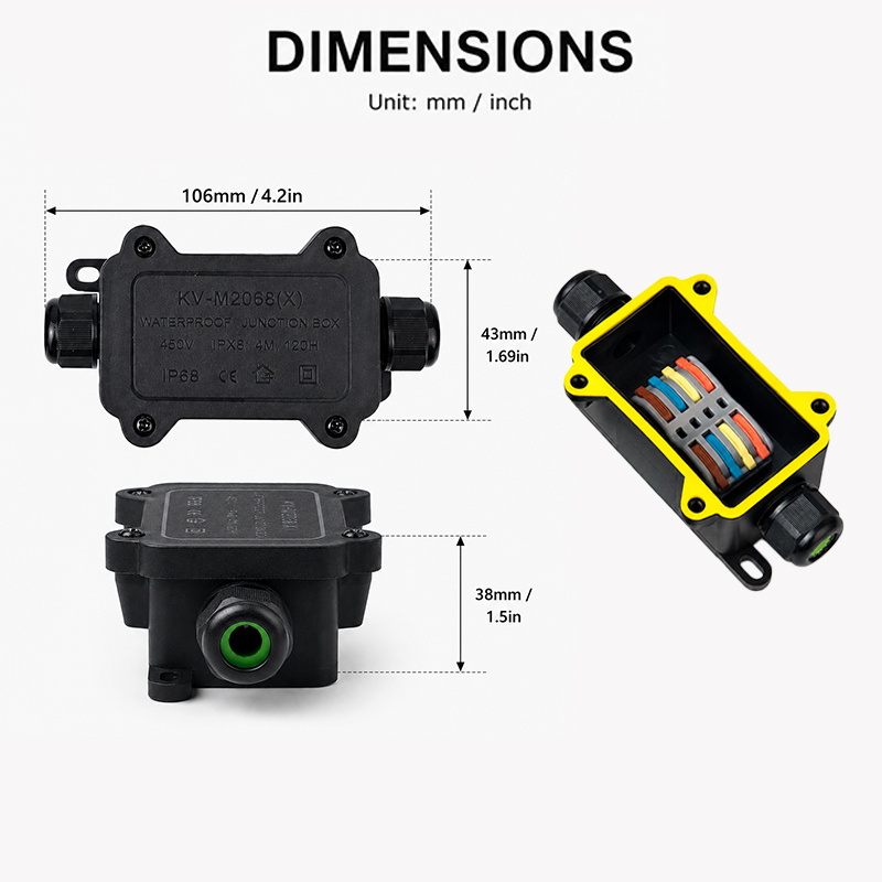 IP68防水ジャンクションボックス 2/3/4ウェイ 4極電 - Outdoor Power Outlet Box のレビューと価格