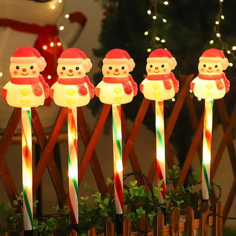 クリスマスソーラーパワーサンタ＆雪だるまLEDランプ屋外芝生 - Outdoor Power For Xmas Lights のレビューと価格