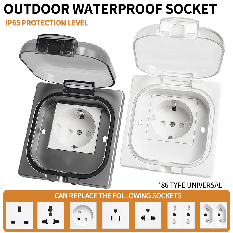 IP65防水屋外コンセント、16A高出力壁プレート、250V - Outdoor Power Outlet Weatherproof のレビューと価格