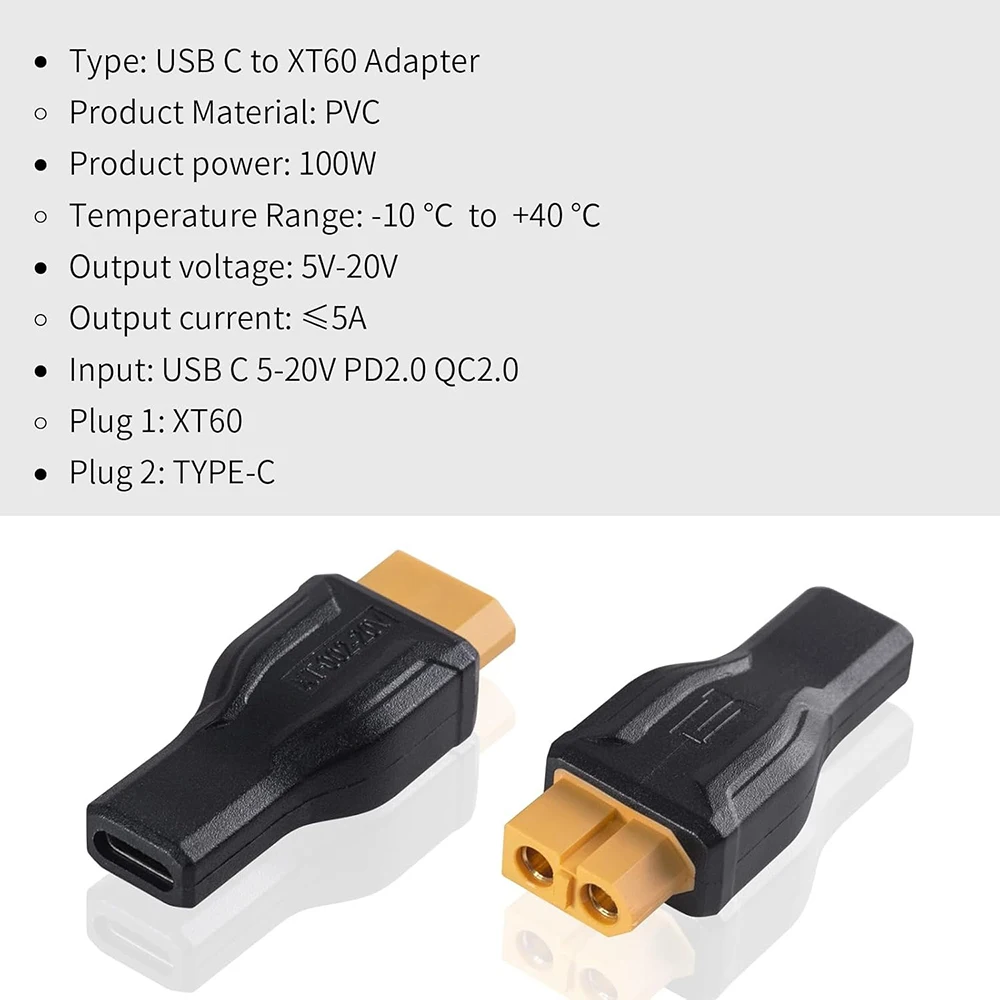 USBタイプCメス-XT60アダプターコンバーター、充電コネ - Outdoor Power Adapter Usb C のレビューと価格