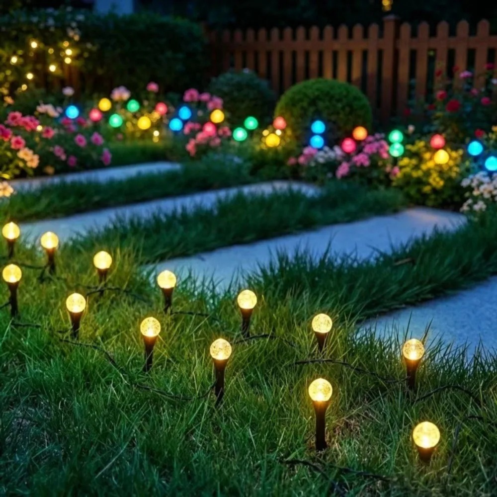 ソーラー式5M 20LED屋外芝生用ストリングライト 防水ガ - Outdoor Power For Xmas Lights のレビューと価格