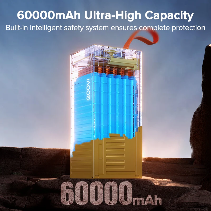 QOOVI 60000mAh パワーバンク 22.5 ワット - Outdoor Power Adapter Usb C のレビューと価格